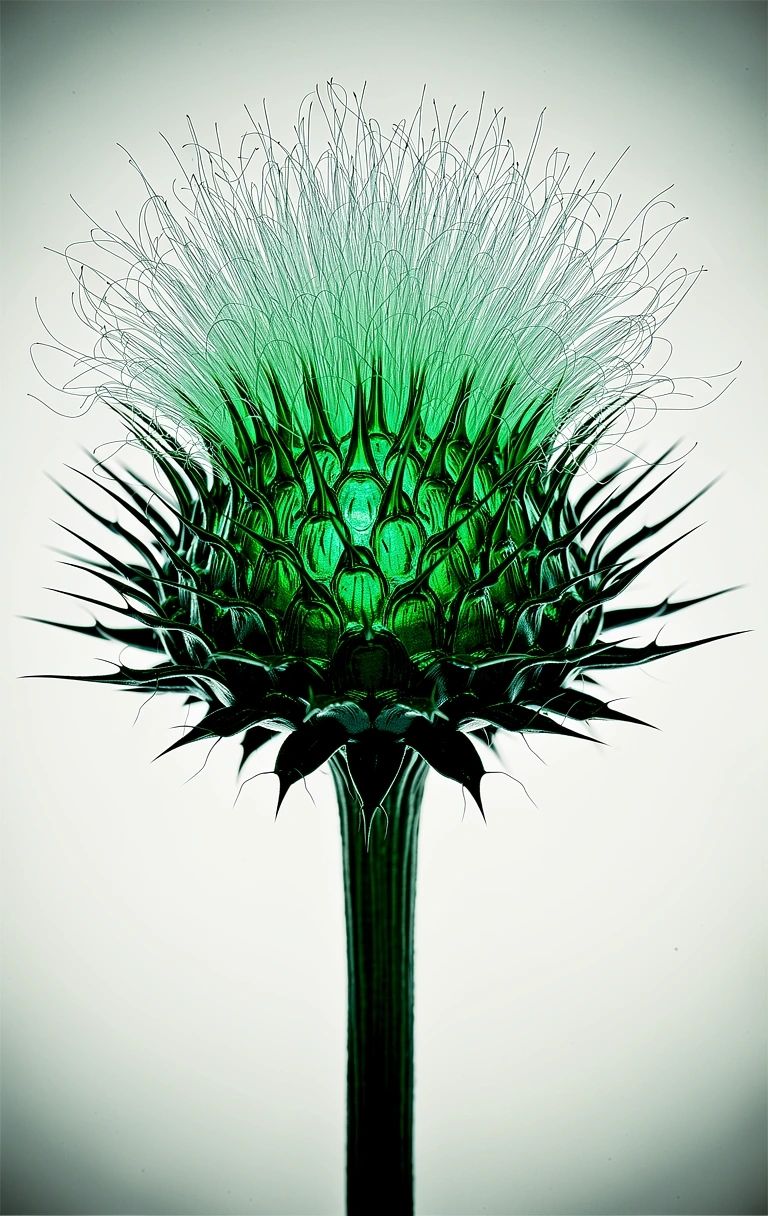 Precision botanical structure representing nutritional science
